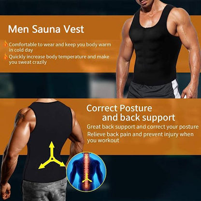 Men and Women Neoprene Sweat Sauna Vest Body Shaper - Martifyy