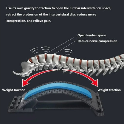 Back Stretcher Magnetotherapy Multi-Level Adjustable Back Massager